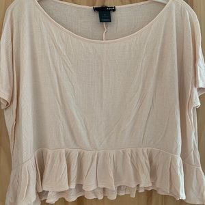Aqua (Bloomingdales Brand) Light Pink Tiered Tee